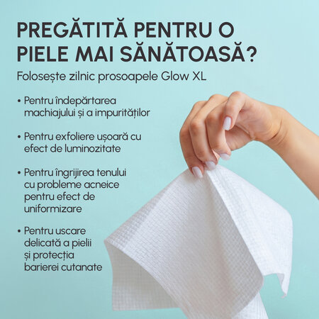 Prosoape faciale XL de unica folosinta, 10 bucati, Phin 804598