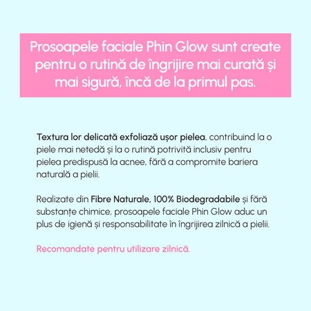 Prosoape faciale XL de unica folosinta, 10 bucati, Phin 804592