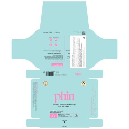 Prosoape faciale XL de unica folosinta, 10 bucati, Phin 823639