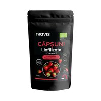 Capsuni liofilizate bucati ecologice, 25 g, Niavis