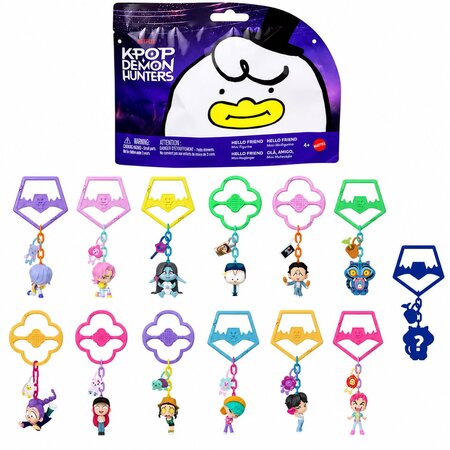 K Pop Vanatori de Demoni minifigurina breloc surpriza, 3.8 cm, 4 ani+, Mattel 805098
