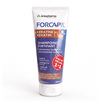 Pachet Forcapil sampon fortifiant Keratine+, 2x200 ml, Arkopharma