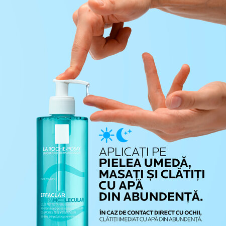 Gel de curatare pentru exces de sebum si pori vizibili Effaclar Supramolecular, 400 ml, La Roche-Posay 805208