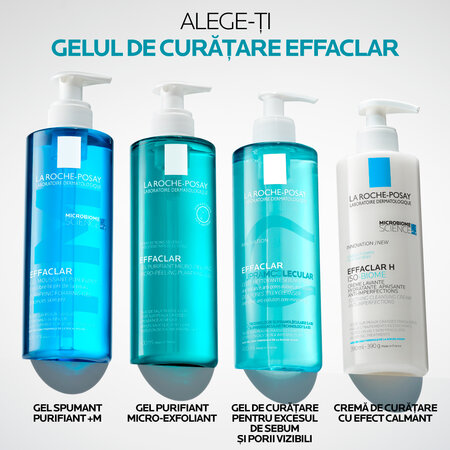 Gel de curatare pentru exces de sebum si pori vizibili Effaclar Supramolecular, 400 ml, La Roche-Posay 805211