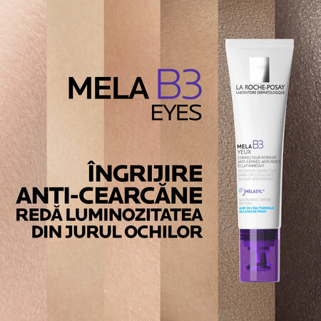 Crema pentru conturul ochilor impotriva cearcanelor si liniilor fine Mela B3, 15 ml, La Roche Posay 805242