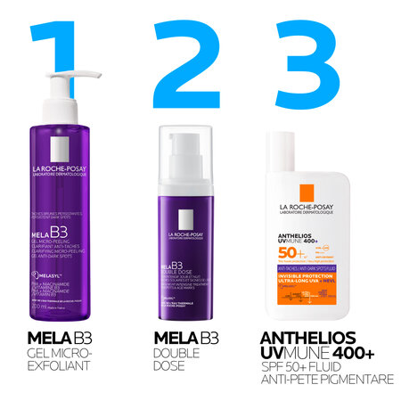Ser ingrijire intensiva anti-pete si pentru fermitate Mela B3 Double Dose, 40 ml, La Roche Posay 805266