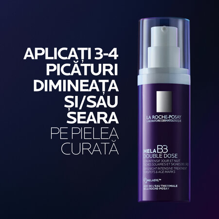Ser ingrijire intensiva anti-pete si pentru fermitate Mela B3 Double Dose, 40 ml, La Roche Posay 805265