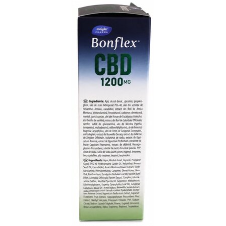 Gel cu canabidiol pentru masaj CBD, 1200 mg, 100 ml, Bonflex 805285