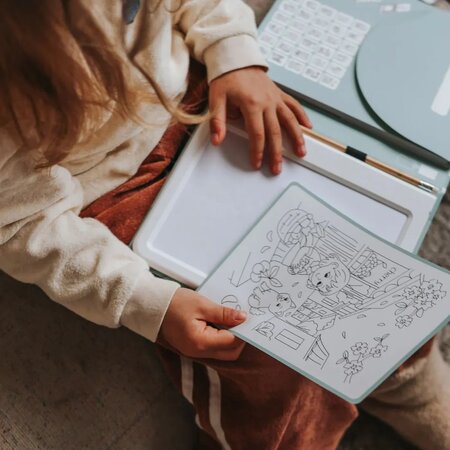 Tableta iluminata de desenat cu modele Kidydraw Pad, Food, 6 ani+, 30 ilustratii, Kidywolf 805494