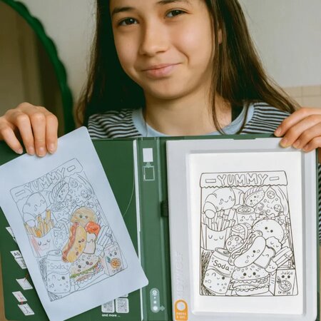 Tableta iluminata de desenat cu modele Kidydraw Pad, Meli Melo, 10 ani+, 30 ilustratii, Kidywolf 805514