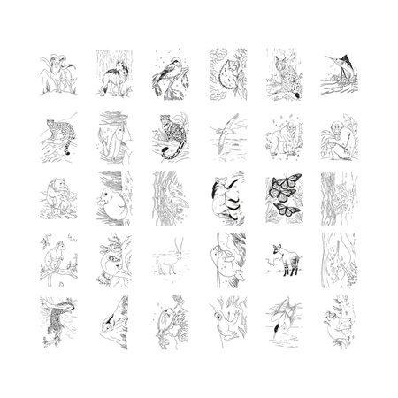Tableta iluminata de desenat cu modele Kidydraw Pad, Animals, 8 ani+, 30 ilustratii, Kidywolf 805521
