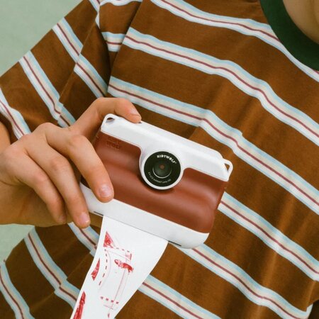 Camera foto cu functie de printare K-Print imprimare termica, Burgundy, 8 ani+, Kidywolf 805538