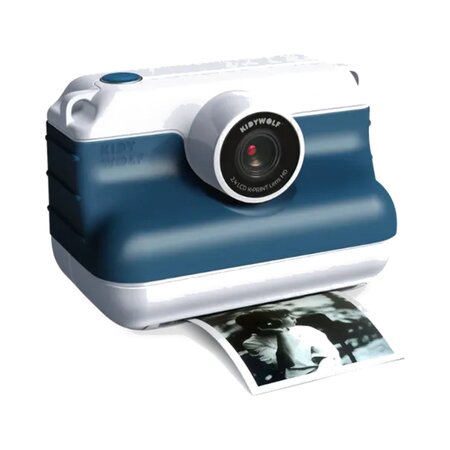 Camera foto cu functie de printare K-Print imprimare termica, Bleu, 8 ani+, Kidywolf