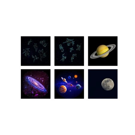 Proiector educativ cu 6 discuri KidyStar, Galaxies, 3 ani+, Kidywolf 805571