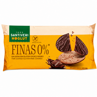 Biscuiti fini fara gluten cu Ciocolata neagra, 88 g, Santiveri