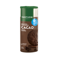 Biscuiti integrali cu cacao, 200 g, Santiveri