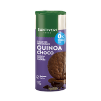 Biscuiti integrali cu Quinoa si Ciocolata, 175 g, Santiveri