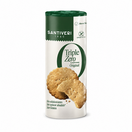 Biscuiti integrali Triple Zero Originales, 200 g, Santiveri