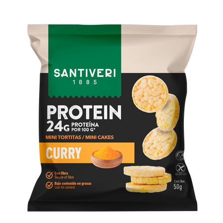 Mini Turtite proteice cu Curry, 50 g, Santiveri