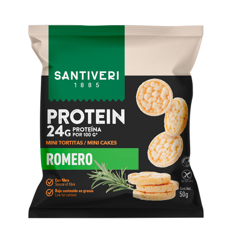 Mini Turtite proteice cu Rozmarin, 50 g, Santiveri