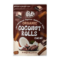 Rulouri Bio, Nuca de Cocos cu Cacao, 100 g, Pat's