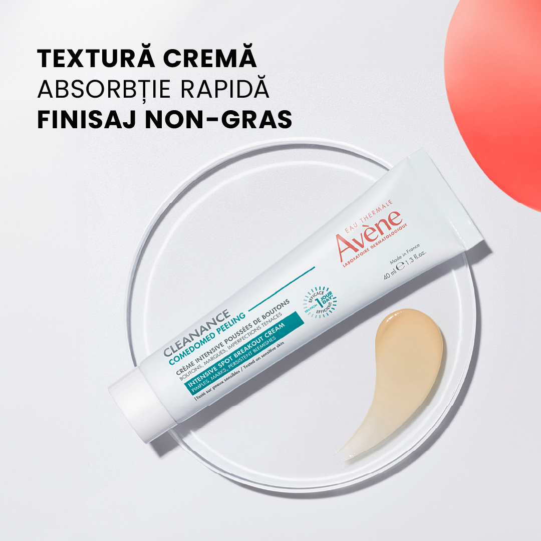 Avene Cleanance Peeling - textura crema cu absorbtie rapida
