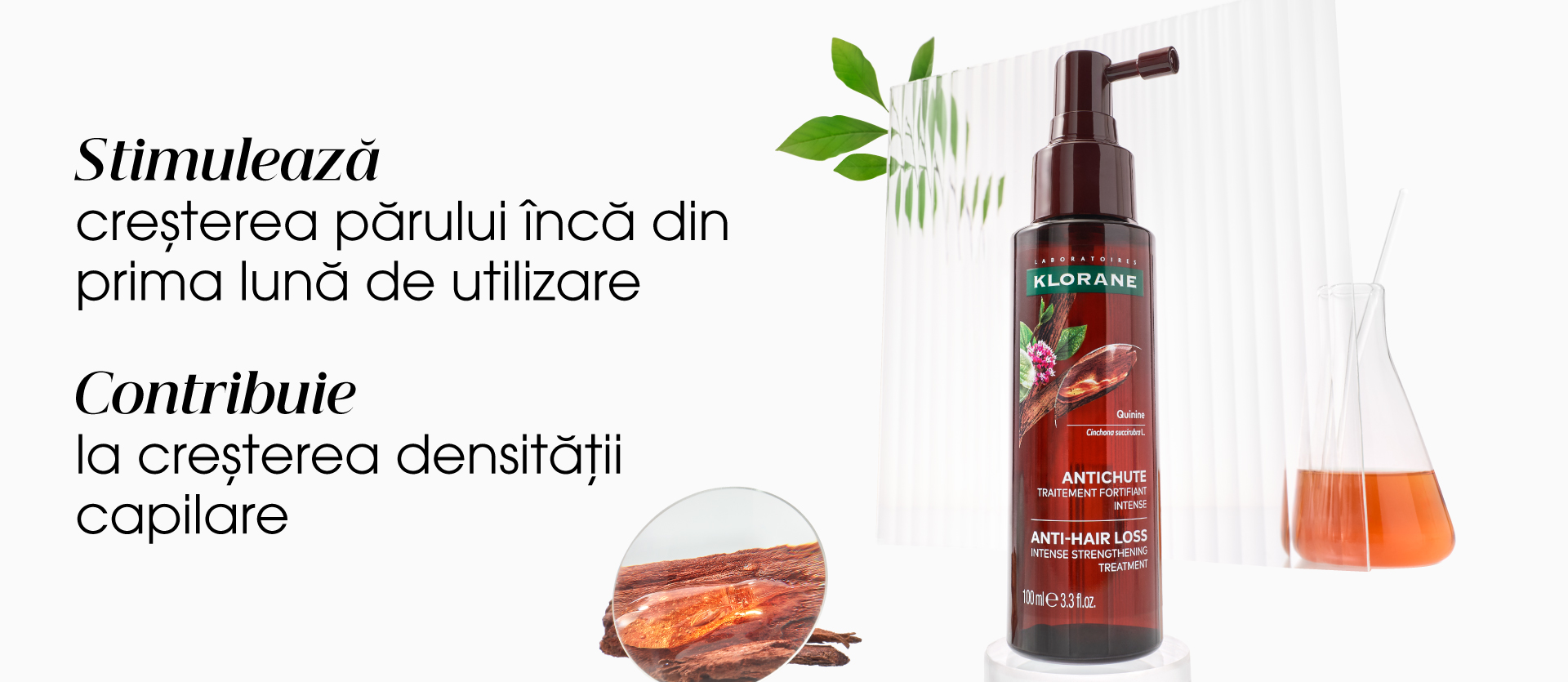 Klorane Chinina stimuleaza cresterea parului si densitatea capilara