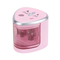 Ascutitoare electrica cu doua dimensiuni, Roz pastel, Strigo