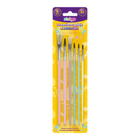 Set 6 pensule din lemn, Pastel, Strigo