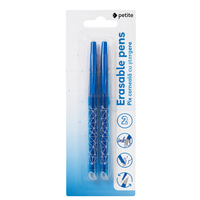 Set 2 pixuri cu cerneala albastra cu stergere, mina 0,7 mm, Petite, Strigo