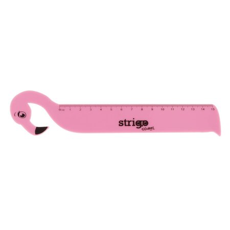 Rigla din plastic, 15 cm, Flamingo 806771