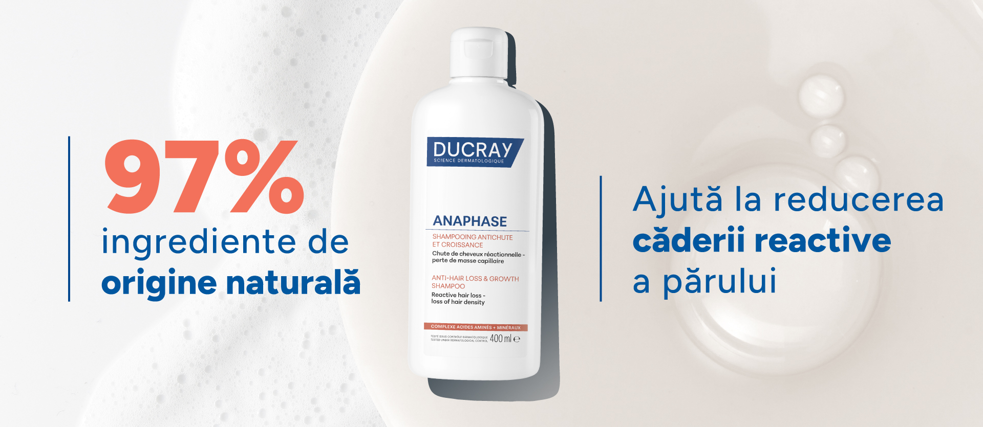 Ducray Anaphase 97% ingrediente de origine naturala