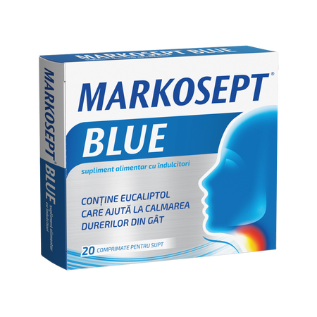 Markosept Blue, 20 comprimate orodispersabile, Fiterman Pharma