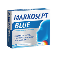 Markosept Blue, 20 comprimate pentru supt, Fiterman Pharma