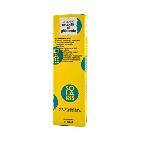 Unguent cu propolis si galbenele, 40 ml, Solaris Wellness 807259