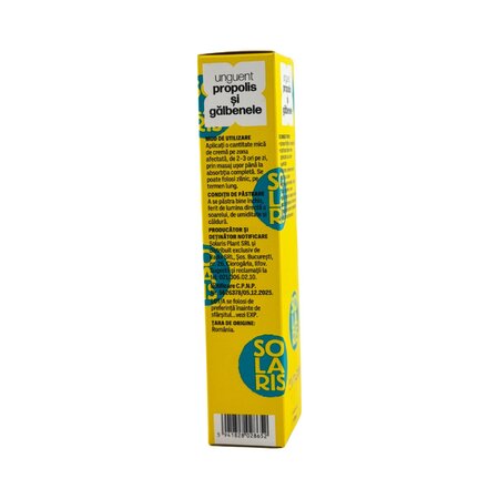 Unguent cu propolis si galbenele, 40 ml, Solaris Wellness 807257