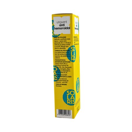 Unguent antihemoroidal, 40 ml, Solaris Wellness 807290