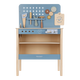 Banc de lucru din lemn FSC, Albastru, +3 ani, Little Dutch 807388