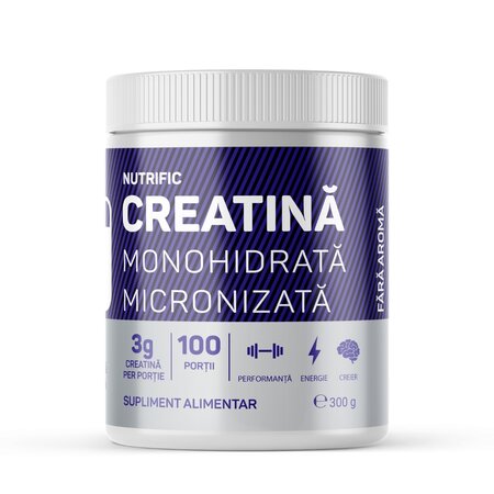 Creatina monohidrata micronizata, 300 g, Nutrific