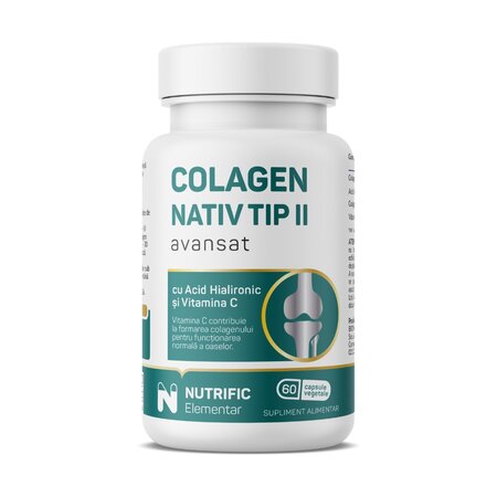 Colagen Tip II Nativ Avansat, 60 capsule vegetale, Nutrific