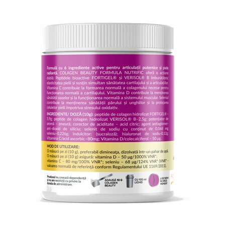 Colagen Beauty Formula, Zmeura, 300 g, Nutrific 807498