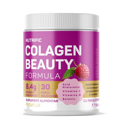 Colagen Beauty Formula, Zmeura, 300 g, Nutrific