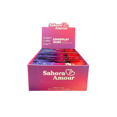 Servetele umede pentru zona intima masculina LongPlay, 24 bucati, Sabora Amour 807587