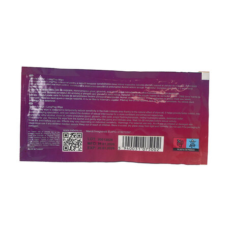 Servetel umed pentru zona intima masculina LongPlay, 1 bucata, Sabora Amour 807585