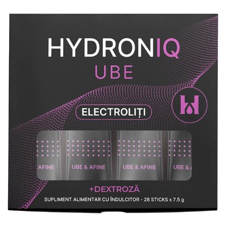 Electroliti Hydroniq Ube, Afine, 28 plicuri, Laboratoarele Remedia