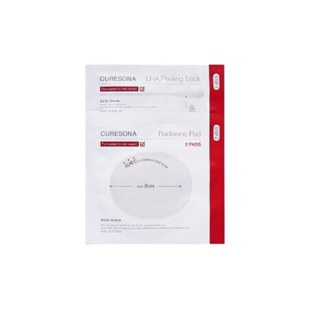 CURESONA SET STICK EXFOLIANT CU LHA 1 BUC SI DISCHETE CU EFECT REGENERANT 2 BUC RADIANCE CARE KIT