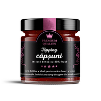 Topping cu textura densa si 40% fruct, Capsuni, 250 g, Secretele Ramonei