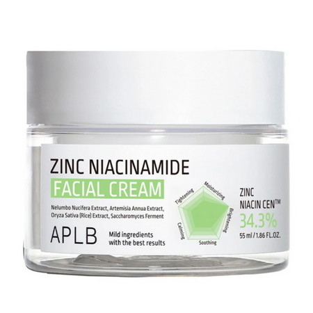 Crema de fata pentru echilibrarea excesului de sebum cu Zinc si Niacinamide, 55 ml, APLB