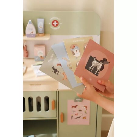 Cabinet veterinar cu accesorii din lemn FSC, Verde, +3 ani, Little Dutch 808393
