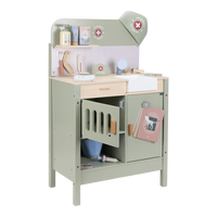 Cabinet veterinar cu accesorii din lemn FSC, Verde, +3 ani, Little Dutch